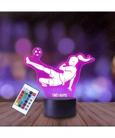 Lampka Nocna 3D LED LAMP Piłka Nożna Piłkarka