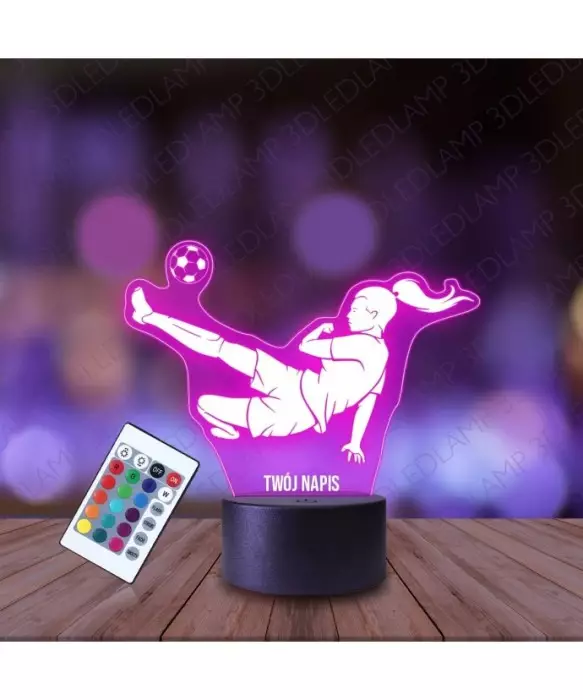 Lampka Nocna 3D LED LAMP Piłka Nożna Piłkarka