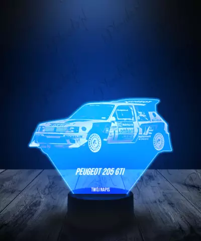 Lampka LED 3D Plexido Peugeot 205 GTI - 3