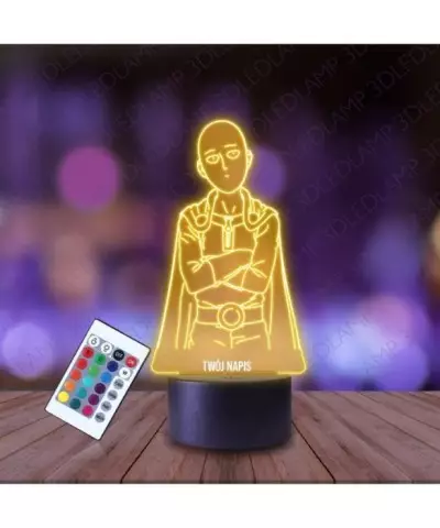 Lampka Nocna 3D LED LAMP One Punch Man Saitama