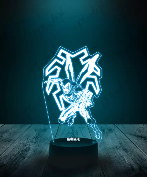 Lampka LED 3D Plexido Blue Beetle Film - 2