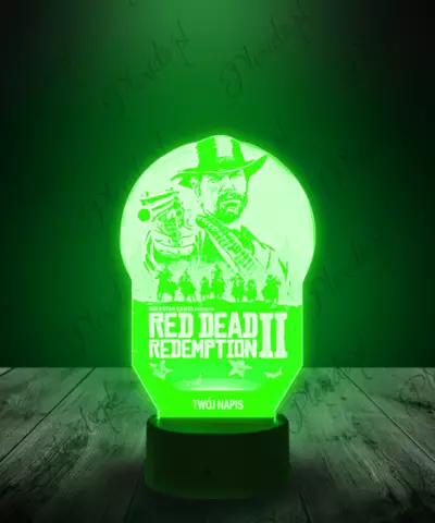 Lampka LED 3D Plexido Red Dead Redemption II - 2