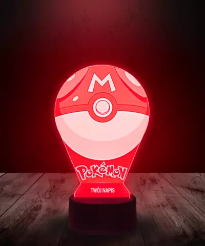 Lampka LED 3D Plexido Pokeball