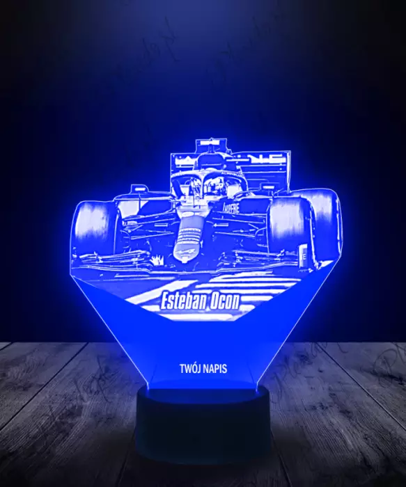 Lampka LED 3D Plexido Esteban Ocon Formuła 1