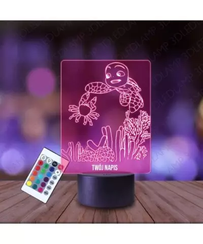 Lampka Nocna 3D LED LAMP Bajka Żółwik Summy
