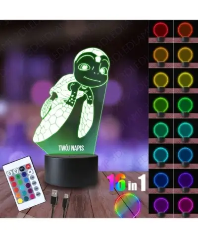 Lampka Nocna 3D LED LAMP Żółwik Summy i Spółka