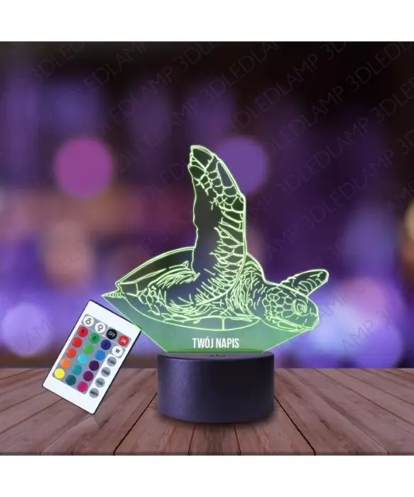 Lampka Nocna 3D LED LAMP Żółw Oceaniczny