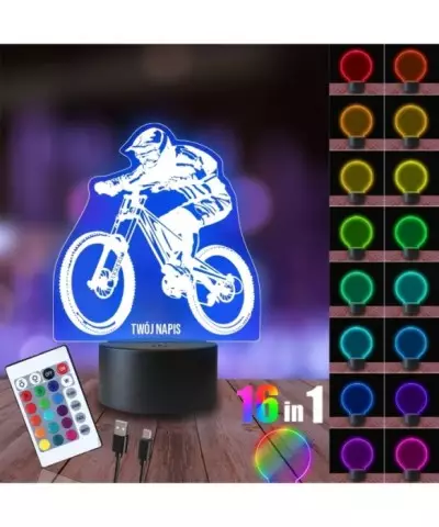 Lampka Nocna 3D LED LAMP Rower Enduro Kolarz