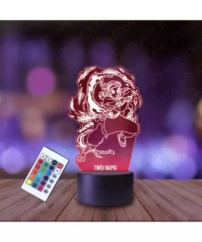 Lampka Nocna 3D LED LAMP Rengoku Demon Slayer