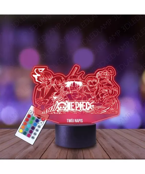 Lampka Nocna 3D LED LAMP One Piece Postacie