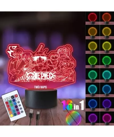 Lampka Nocna 3D LED LAMP One Piece Postacie