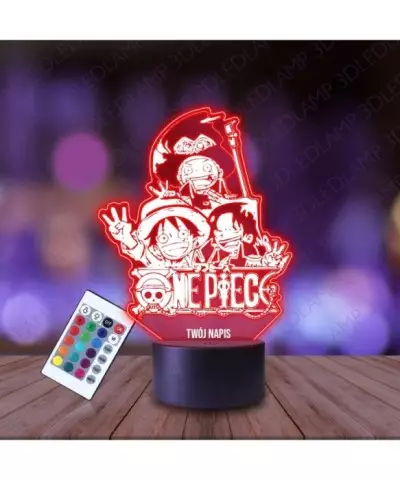 Lampka Nocna 3D LED LAMP One Piece Bohaterowie