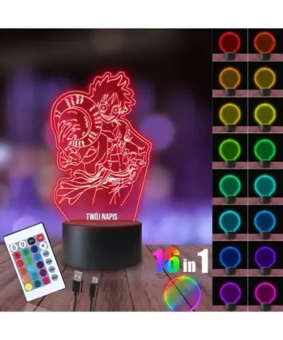 Lampka Nocna 3D LED LAMP Monkey D. Luffy