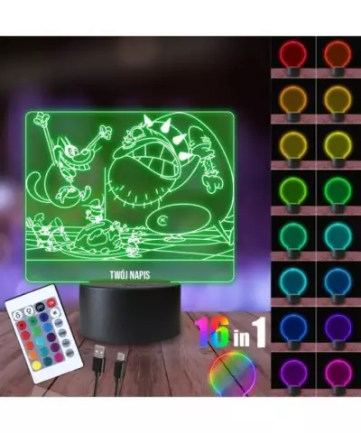 Lampka Nocna 3D LED LAMP Bajka Oggy i Karaluchy