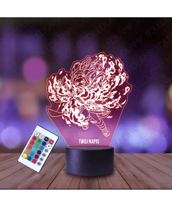 Lampka Nocna 3D LED LAMP Demon Slayer Nezuko Sztuka Krwi