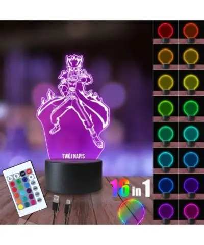 Lampka Nocna 3D LED LAMP Postać Naruto