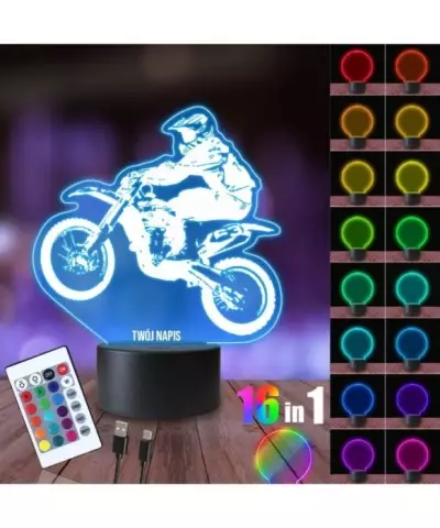 Lampka Nocna 3D LED LAMP Motocross Enduro