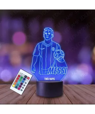 Lampka Nocna 3D LED LAMP Leo Messi PSG