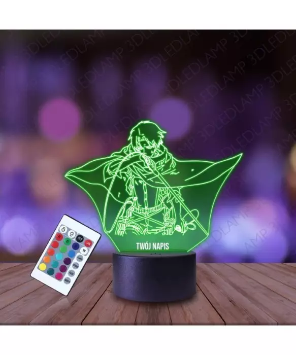Lampka Nocna 3D LED LAMP Levi Attack on Titan