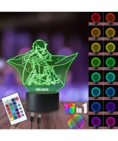 Lampka Nocna 3D LED LAMP Levi Attack on Titan