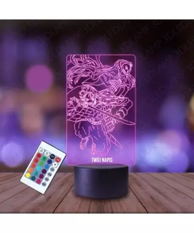 Lampka Nocna 3D LED LAMP Demon Slayer Nezuko z Tanjirou Walka
