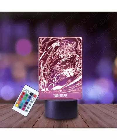 Lampka Nocna 3D LED LAMP Tengen Filar Dźwięku Demon Slayer