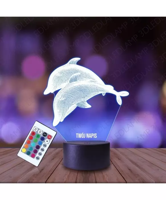 Lampka Nocna 3D LED LAMP Delfin Delfinki