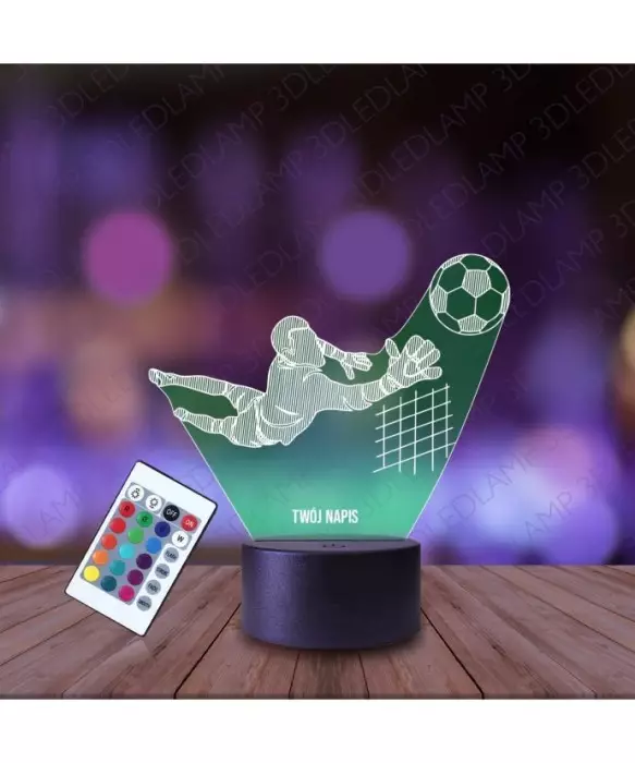 Lampka Nocna 3D LED LAMP Bramkarz Piłkarz
