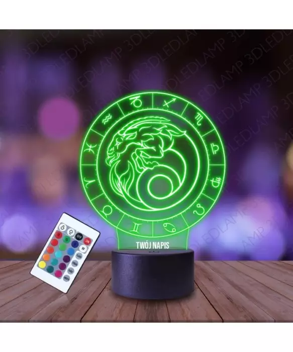 Lampka Nocna 3D LED LAMP Koziorożec Znak Zodiaku