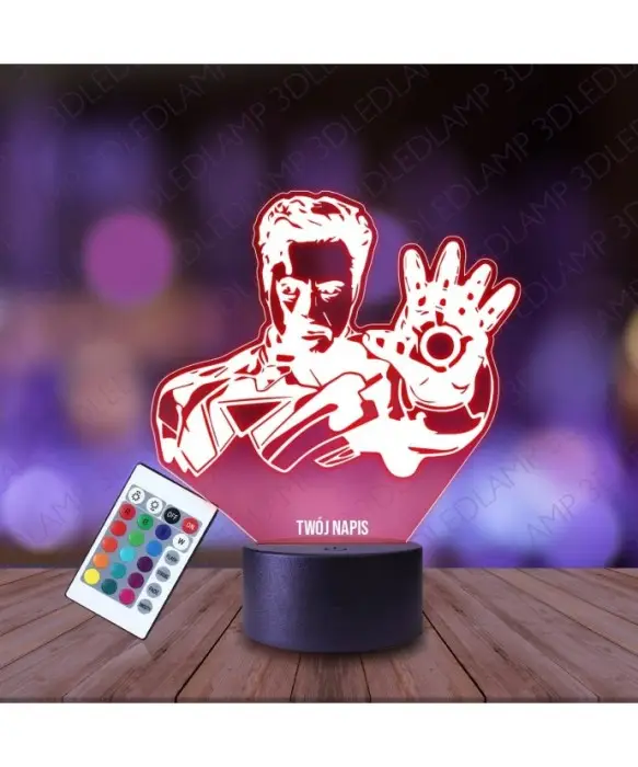 Lampka Nocna 3D LED LAMP Marvel Iron Man Tony Stark