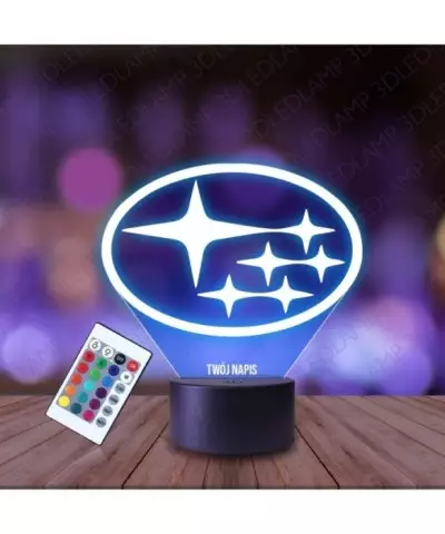 Lampka Nocna 3D LED LAMP Samochód Subaru Logo