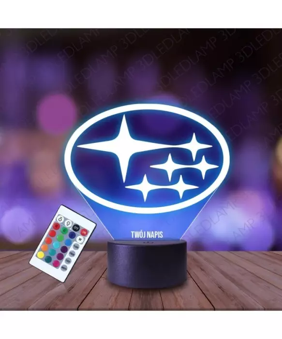 Lampka Nocna 3D LED LAMP Samochód Subaru Logo