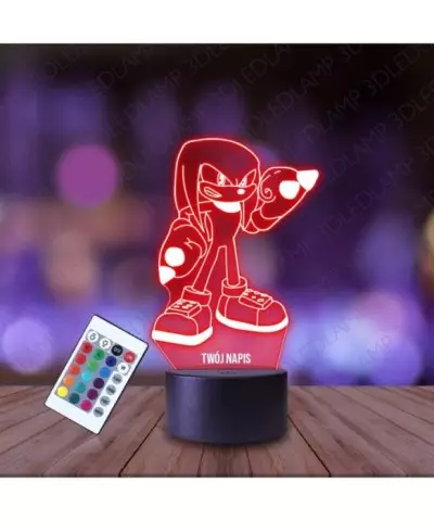 Lampka Nocna 3D LED LAMP Sonic Knuckles