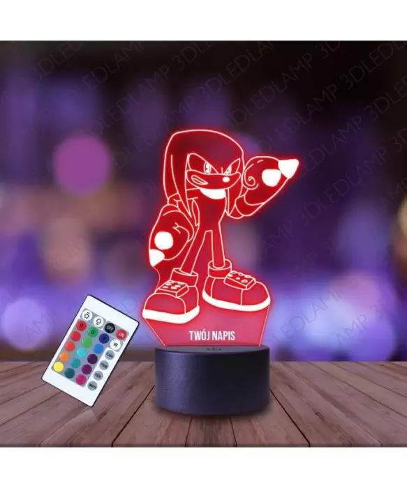 Lampka Nocna 3D LED LAMP Sonic Knuckles