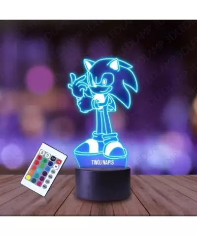Lampka Nocna 3D LED LAMP Bajka Sonic