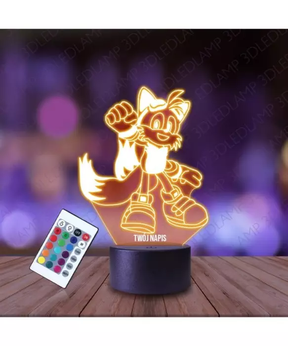 Lampka Nocna 3D LED LAMP Bajka Sonic Tails