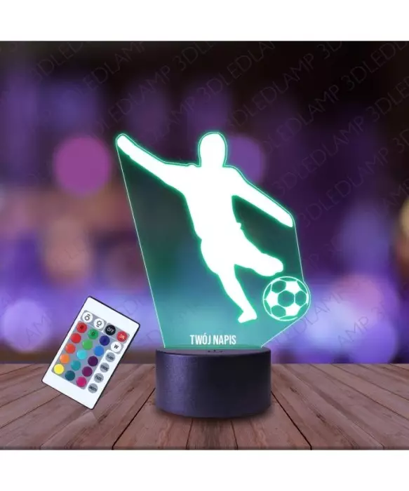Lampka Nocna 3D LED LAMP Piłkarz Piłka Nożna Kop