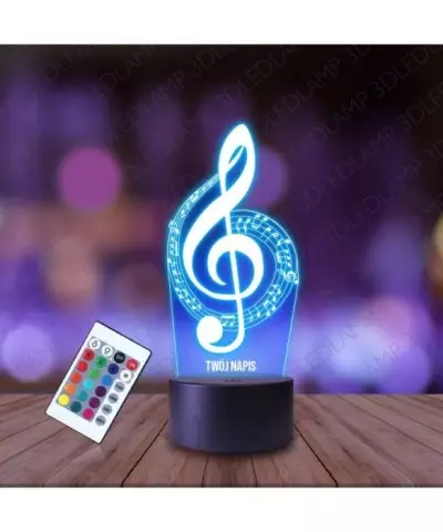 Lampka Nocna 3D LED LAMP Melodia Nuta