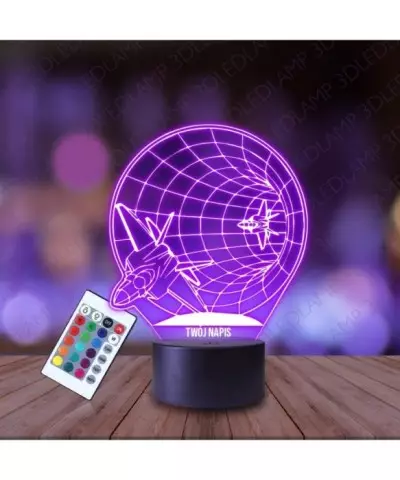 Lampka Nocna 3D LED LAMP Samoloty w Tunelu