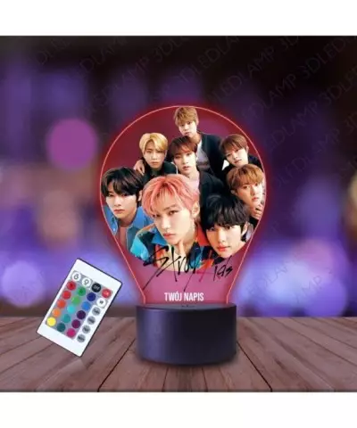 Lampka Nocna 3D LED LAMP z Nadrukiem Stray Kids