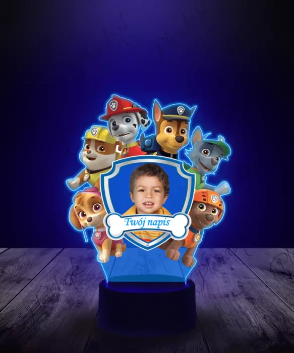 Lampka LED 3D Plexido z Nadrukiem Psi Patrol Twoje Zdjęcie - 2