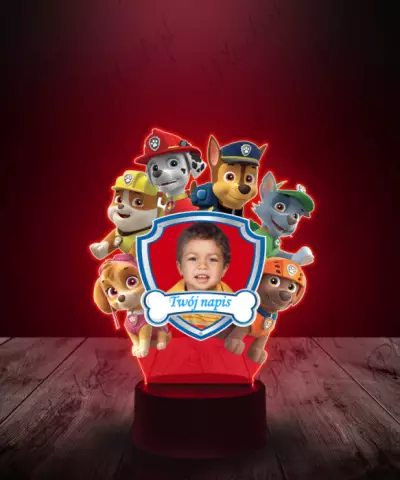 Lampka LED 3D Plexido z Nadrukiem Psi Patrol Twoje Zdjęcie - 1