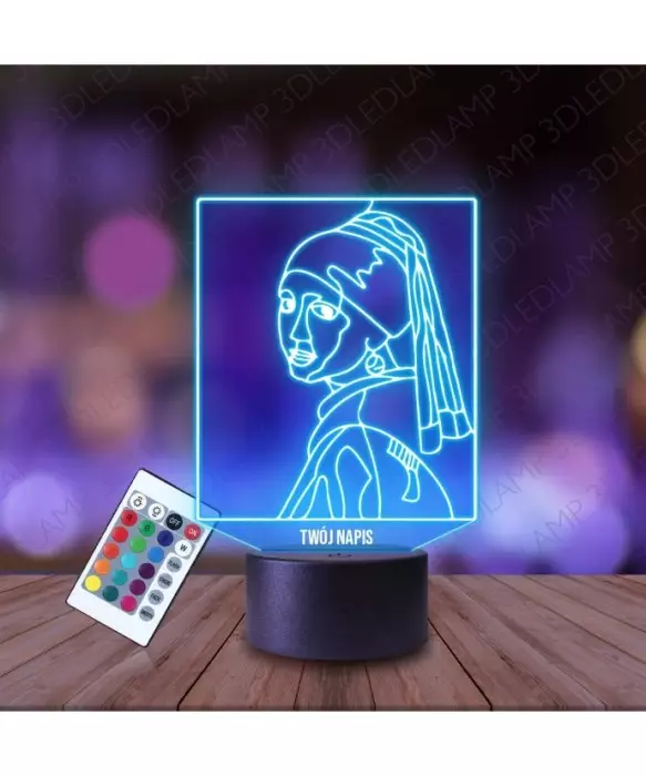 Lampka Nocna 3D LED LAMP Obraz Jan Vermeer
