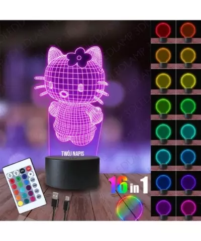 Lampka Nocna 3D LED LAMP Bajka Hello Kitty
