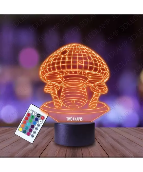 Lampka Nocna 3D LED LAMP Grzyb Grzyby