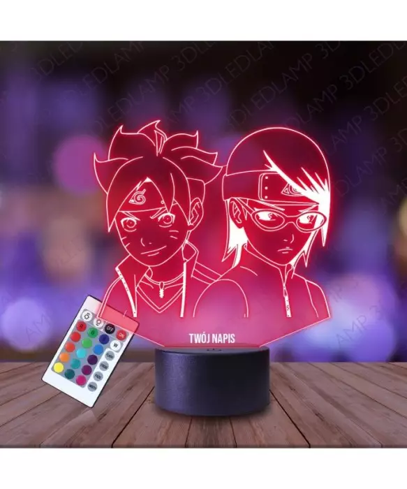 Lampka Nocna 3D LED LAMP Boruto i Sarada