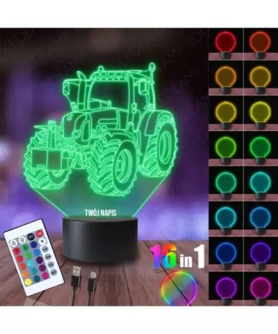 Lampka Nocna 3D LED LAMP Traktor Ciągnik