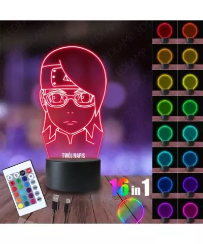 Lampka Nocna 3D LED LAMP Sarada Naruto Anime