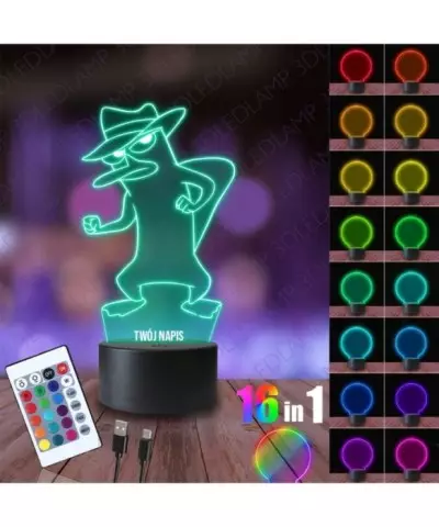 Lampka Nocna 3D LED LAMP Pepe Pan Dziobak