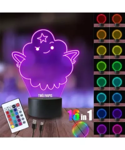 Lampka Nocna 3D LED LAMP Księżniczka Pora na Przygodę